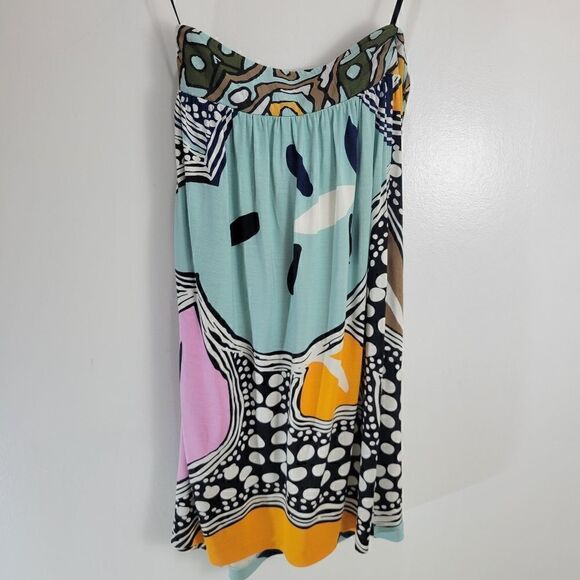 Diane Von Furstenberg Silk Groovy Strapless Dress - Picture 5 of 14